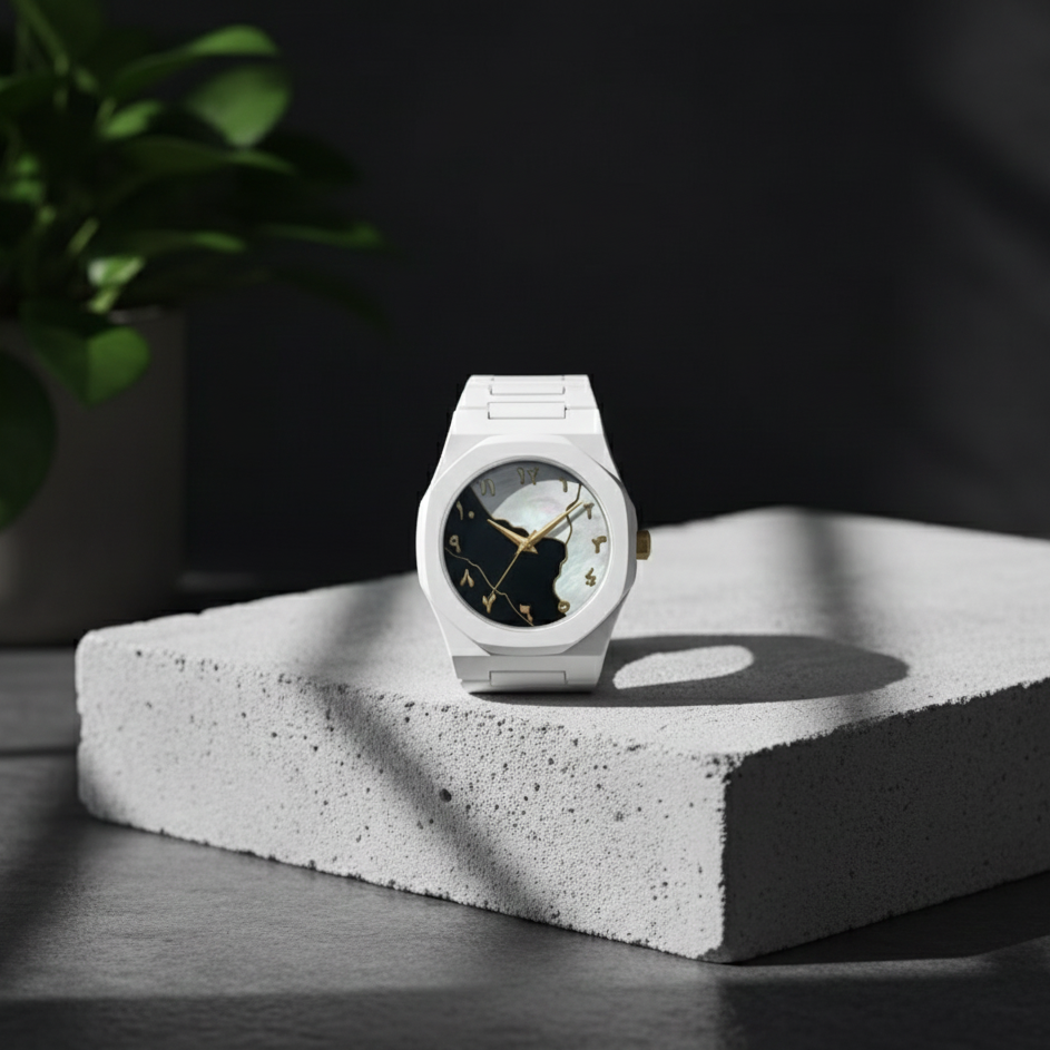 White Aura Watch Elegant Design