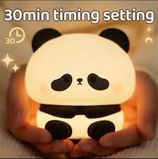Mini Cute Panda Squishy Night Light – Adorable LED Silicone Lamp for Kids, Baby Nursery & Bedroom Decor | Dimmable Soft Glow Gift